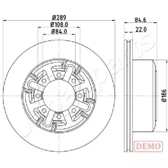 JAPANPARTS DP-0222C - Jeu de 2 disques de frein avant