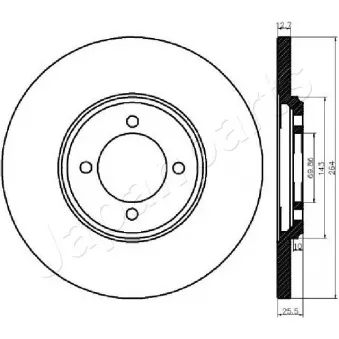 JAPANPARTS DP-0318 - Jeu de 2 disques de frein arrière