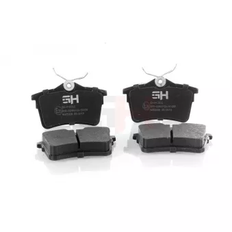 Jeu de 4 plaquettes de frein arrière GH OEM 1623180680