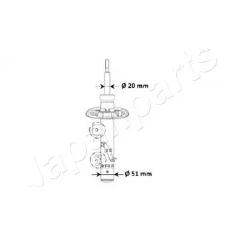JAPANPARTS MM-00974 - Amortisseur avant gauche