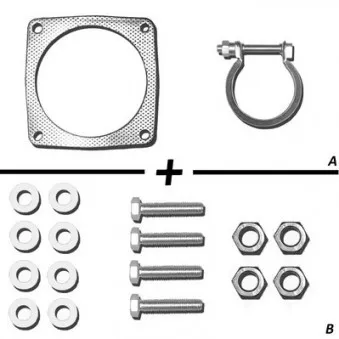 Kit d'assemblage, filtre à particules/ à suie BM CATALYSTS FK11004 pour CITROEN C4 2.0 HDI - 136cv