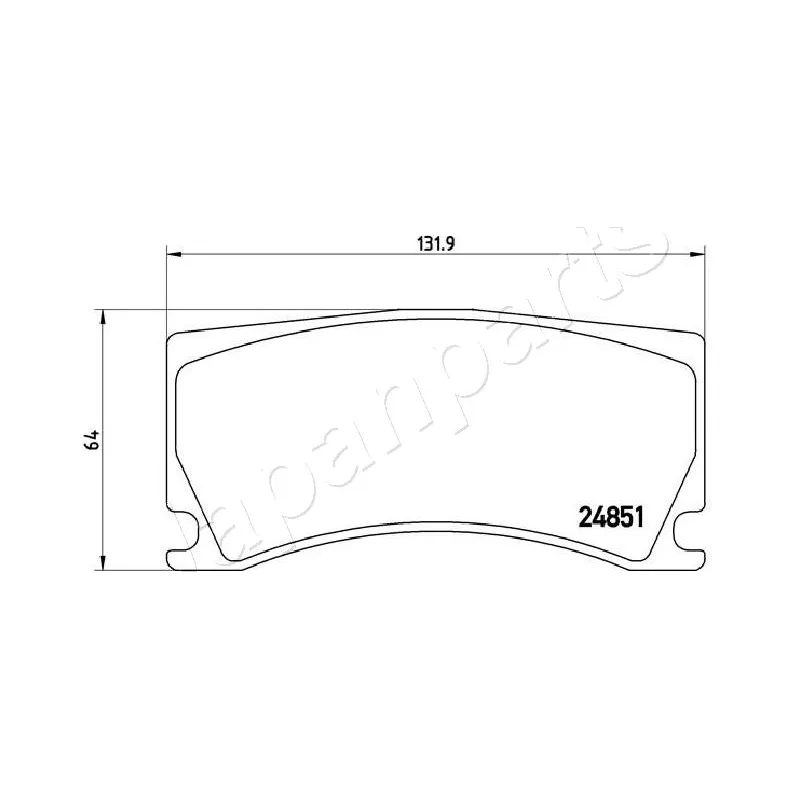 Jeu de 4 plaquettes de frein avant JAPANPARTS PA-0656AF - Visuel 1