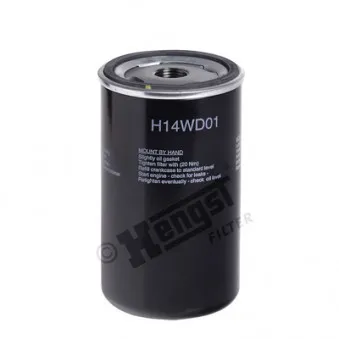 Filtre à huile HENGST FILTER H14WD01 pour MERCEDES-BENZ UNIMOG U 530, U 530 L - 299cv
