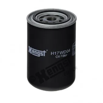 Filtre à huile HENGST FILTER H17WD04 pour DEUTZ-FAHR AGROTRON 4,85 MK1 - 82cv