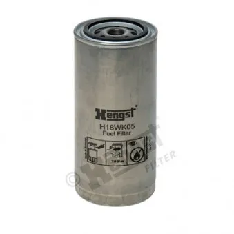 Filtre à carburant HENGST FILTER H18WK05 pour TERBERG-BENSCHOP URBIN TT3128 - 275cv