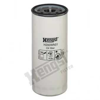 Filtre à huile HENGST FILTER H200WN01 pour VOLVO FMX II 500 - 500cv