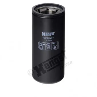 Filtre à huile HENGST FILTER H300W07 pour BMC PROFESSIONAL 938 EDE - 381cv