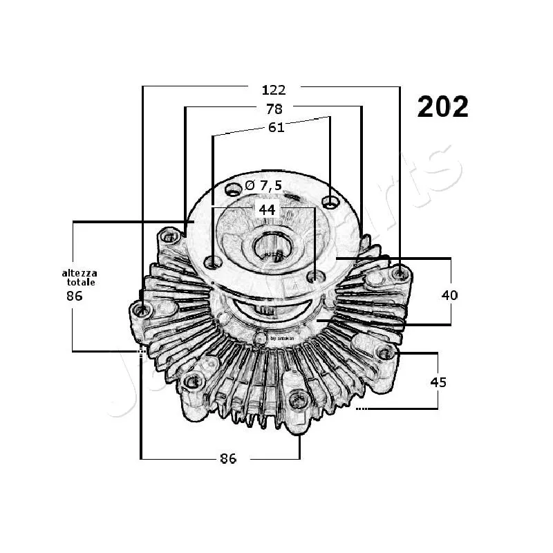 Embrayage, ventilateur de radiateur JAPANPARTS VC-202 - Visuel 2