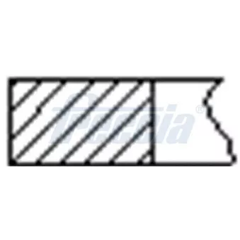 Jeu de segments de pistons FRECCIA FR10-140300 pour DAEWOO TICO 0.8 - 48cv