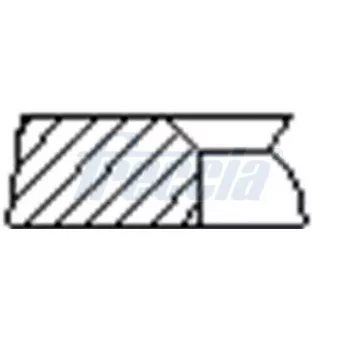 Jeu de segments de pistons FRECCIA FR10-901600 pour VOLKSWAGEN POLO 1.6 DIG-T NISMO 4x4 - 200cv