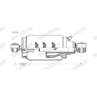 Amortisseur, suspension de la cabine MONROE CB0289