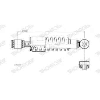 Amortisseur, suspension de la cabine MONROE CB0293