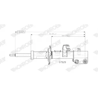 Amortisseur avant droit MONROE OEM 543025FD0A