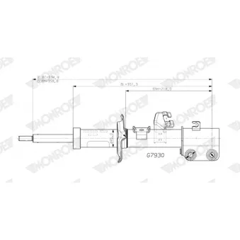 Amortisseur avant gauche MONROE OEM 543035FM0A