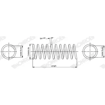 Ressort de suspension MONROE OEM 8666292