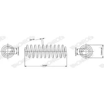 Ressort de suspension MONROE SP4767