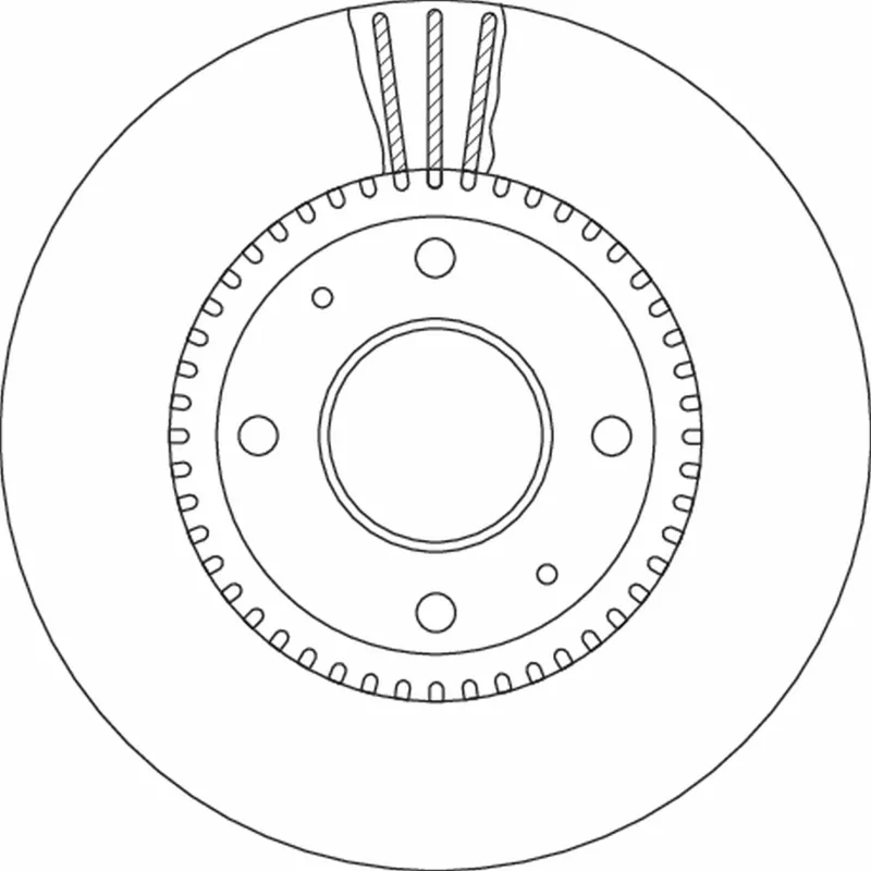Jeu de 2 disques de frein avant TRW DF4710 - Visuel 1