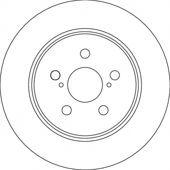 Jeu de 2 disques de frein arrière TRW DF6828 pour TOYOTA YARIS 1.5 Hybrid - 116cv