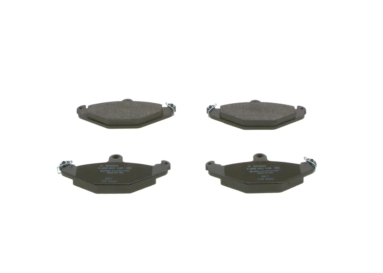 Jeu de 4 plaquettes de frein arrière BOSCH 0 986 461 148 pour CITROEN C3 2.2 - 110cv