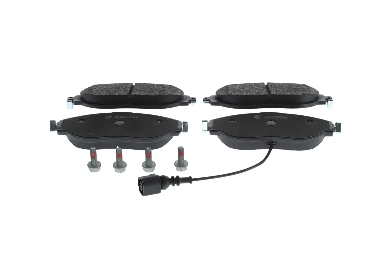 Jeu de 4 plaquettes de frein avant BOSCH 0 986 494 704 pour VOLKSWAGEN TRANSPORTER - COMBI 2.0 TDI 4Drive - 200cv