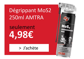 Dégrippant MoS2 montage démontage auto